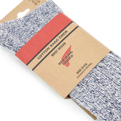 Red Wing Cotton Ragg Socks Blue / White packaging