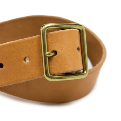 Red Wing Veg Tan Leather Belt Made in USA buckle detail