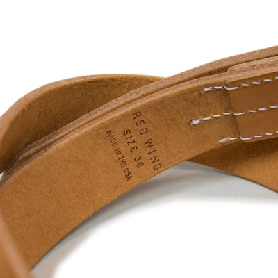 Red Wing Veg Tan Leather Belt Made in USA belt detail