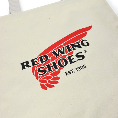 Red Wing Logo Canvas Tote Bag Made in USA print