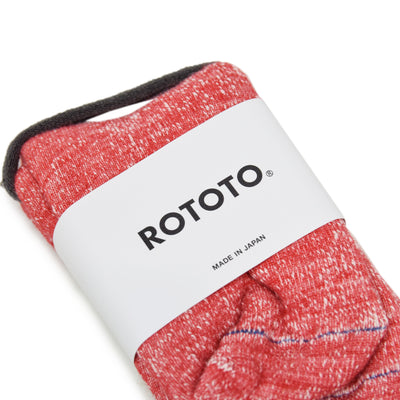 Rototo Double Faced Merino Socks Red Made In Japan Packaging