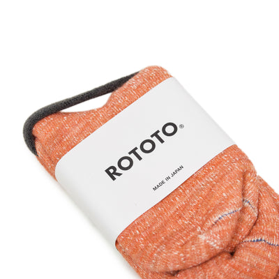 Rototo Double Faced Merino Socks Orange Made In Japan Packaging
