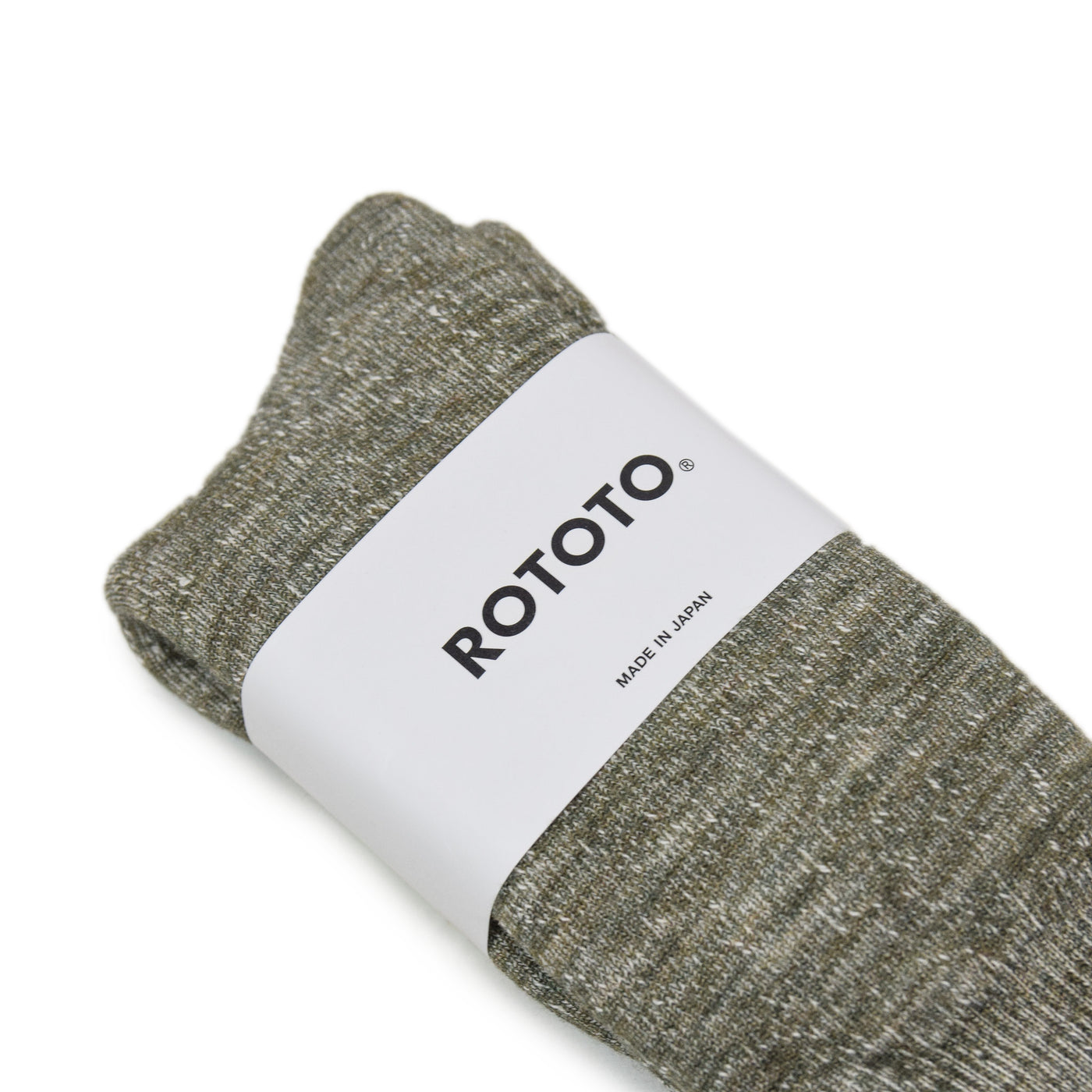Rototo Double Faced Merino Socks Army Green Made In Japan  Packaging