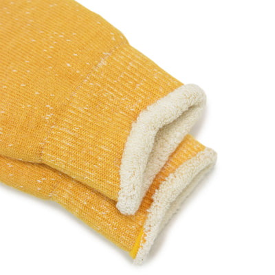 Rototo Double Faced Merino Socks Yellow Made In Japan Cuff