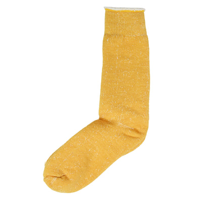 Rototo Double Faced Merino Socks Yellow Made In Japan Front