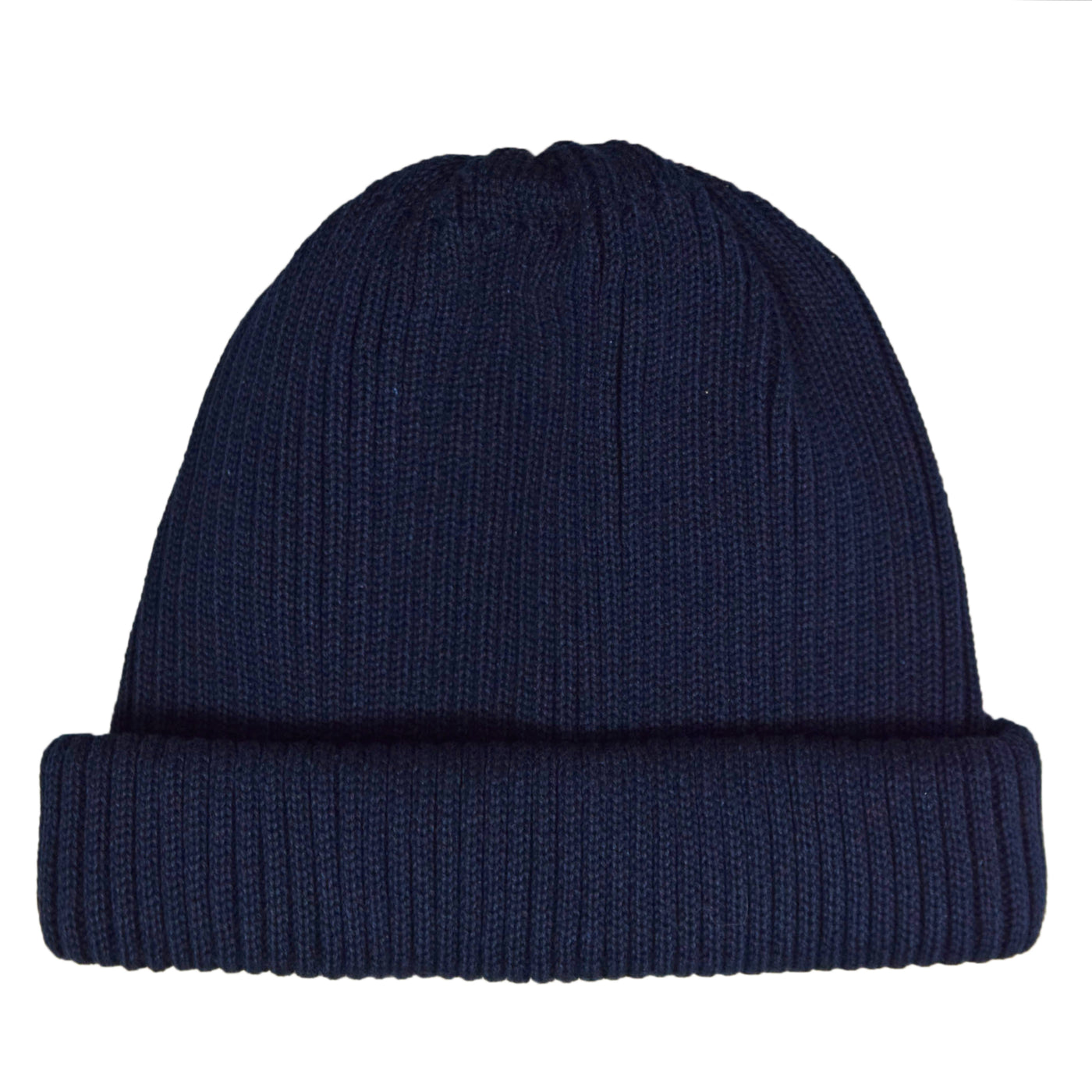 Rototo Cotton Roll Up Beanie Navy front