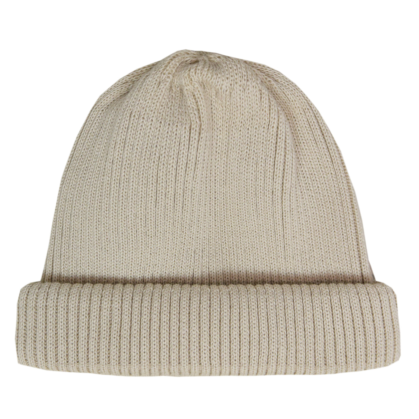 Rototo Cotton Roll Up Beanie Ivory front