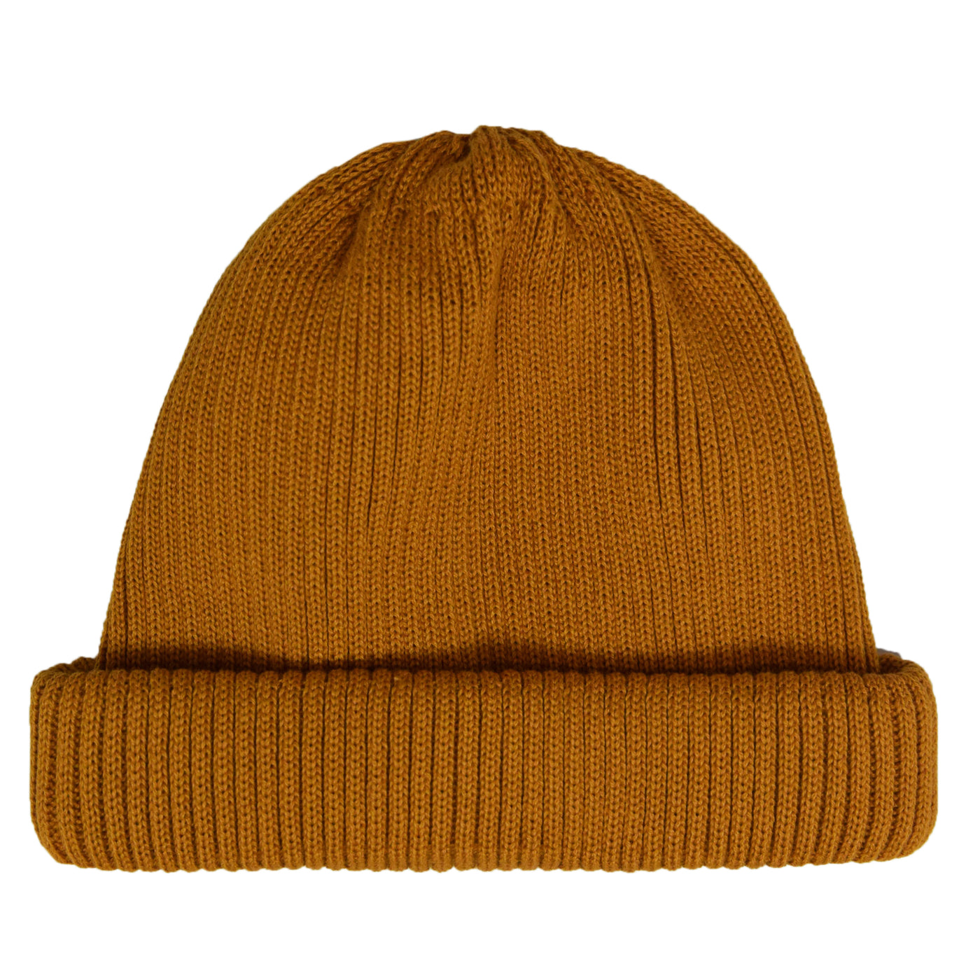 Rototo Cotton Roll Up Beanie Deep Yellow front