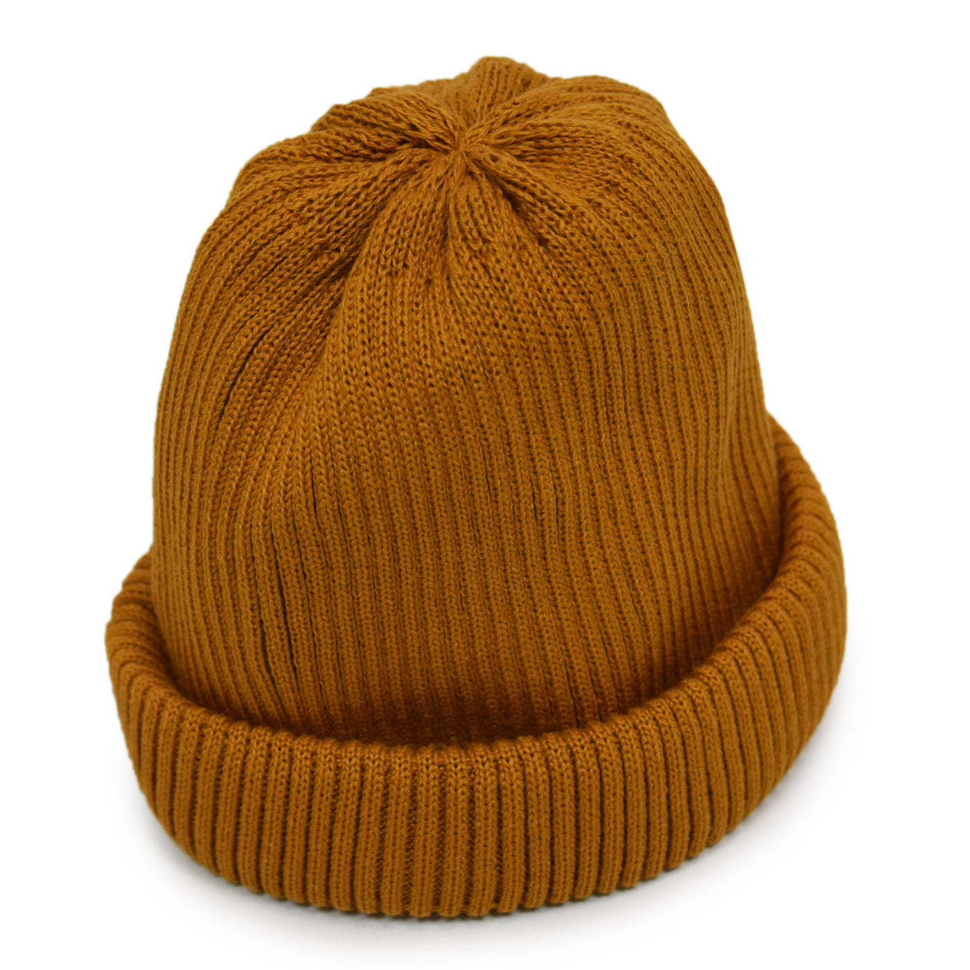 Rototo Cotton Roll Up Beanie Deep Yellow