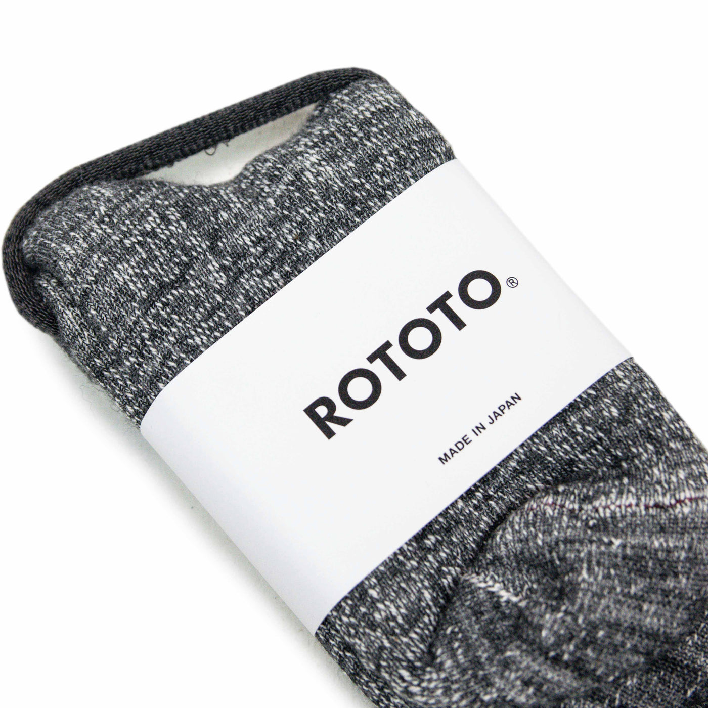 Rototo Double Faced Merino Socks Charcoal Made In Japan PACKAGING
