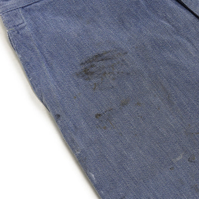 Vintage 60s Swiss Army Salt & Pepper Denim Fatigue Prison Pants L / XL marks