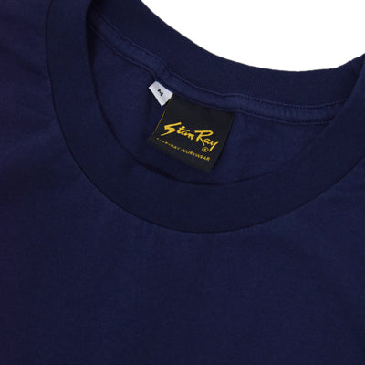Stan Ray Patch One Pocket Cotton Tee Navy COLLAR
