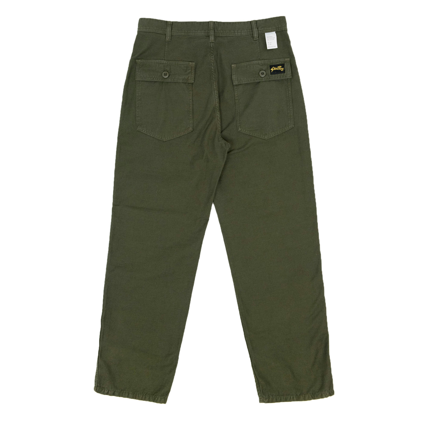 Stan Ray Cotton Sateen Olive Fatigue Fat Pant Trouser back