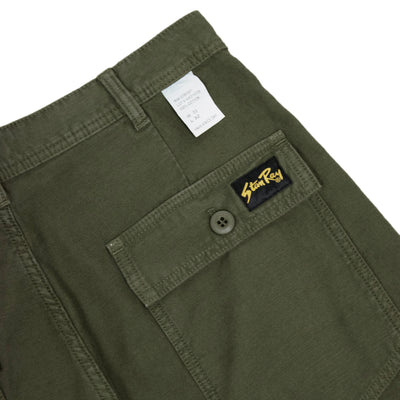 Stan Ray Cotton Sateen Olive Fatigue Fat Pant Trouser back detail