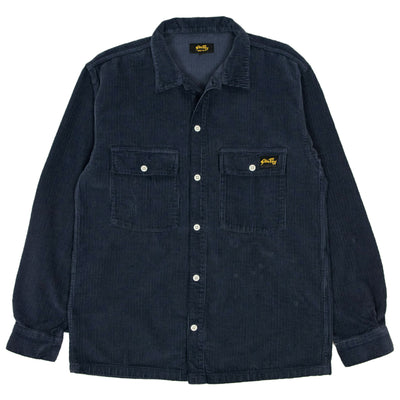 Stan Ray Corduroy CPO Style Shirt Navy Blue front