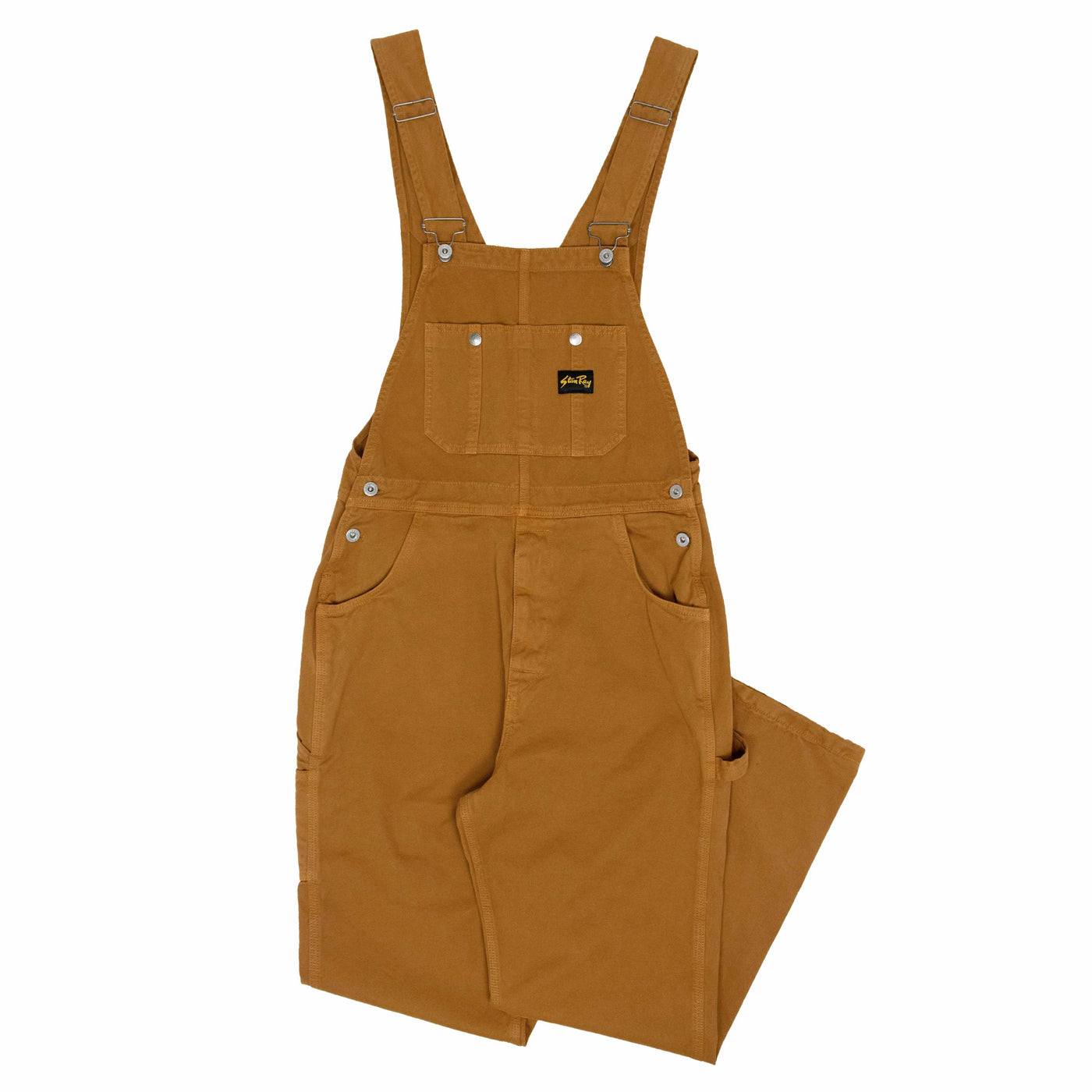 Stan Ray Earls Bib Dungarees Brown Duck  FRONT 