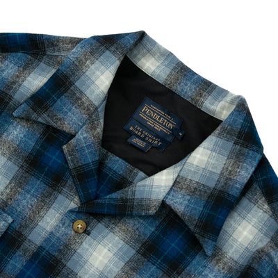 Pendleton Original Board Shirt Blue / White / Black Ombre BACK NECK LABEL