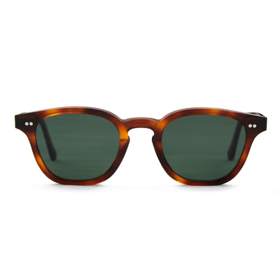 Monokel River Amber Sunglasses Green Solid Lens FRONT