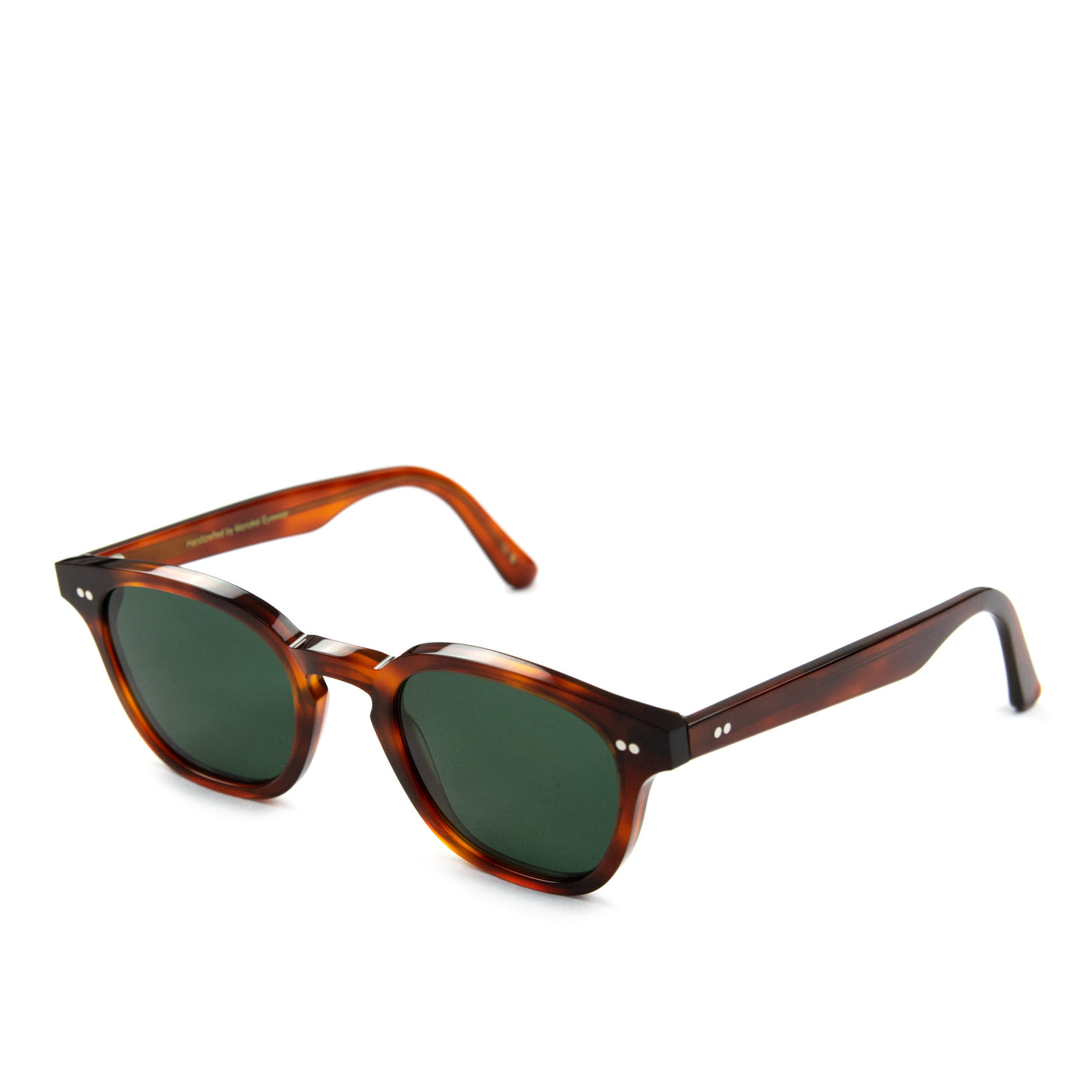 Monokel River Amber Sunglasses Green Solid Lens FULL