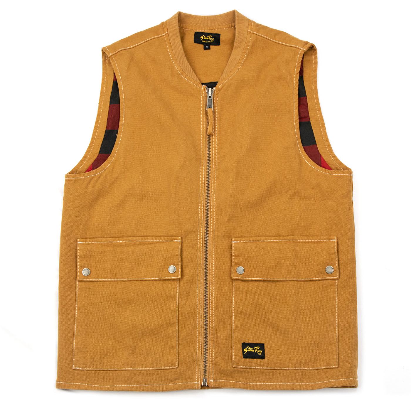 Stan Ray Duck Canvas Works Vest Brown Duck Front