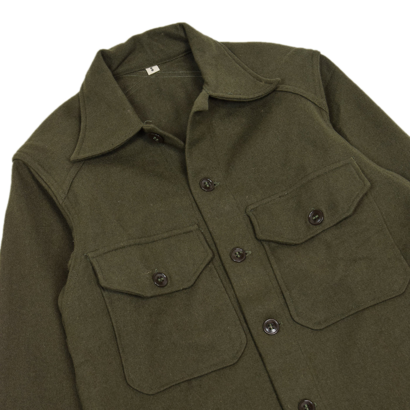 Vintage Deadstock 50s Korean War Era OG-108 US Army Wool Field Shirt S CHEST