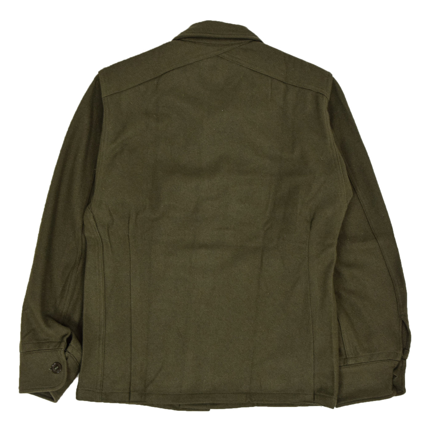Vintage Deadstock 50s Korean War Era OG-108 US Army Wool Field Shirt S BACK