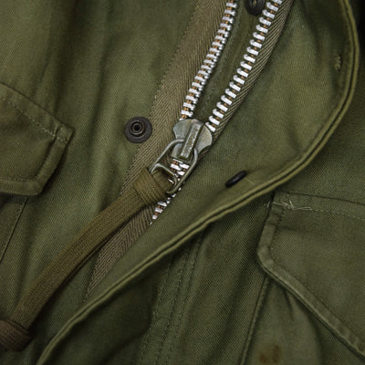 Vintage 50s M-1951 Korean War US Army Field Jacket OG-107 Olive Green S zip