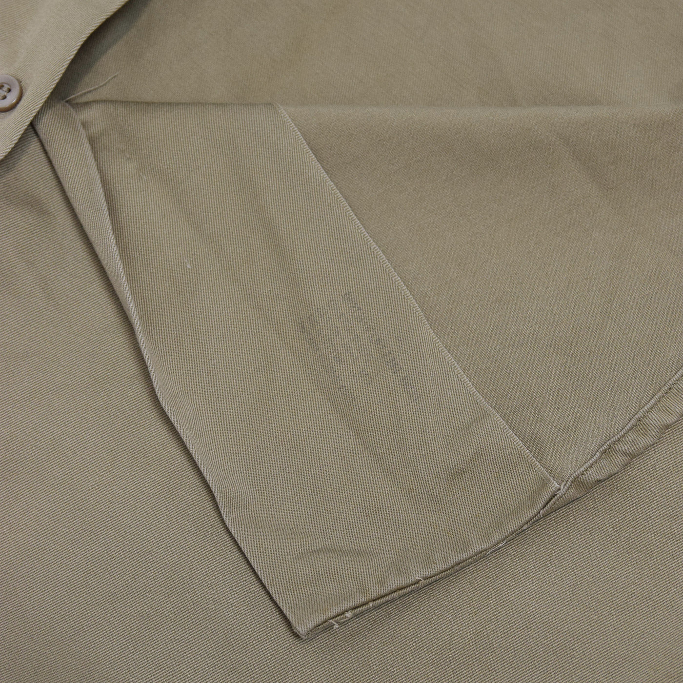 Vintage 70s Vietnam Era US Army Khaki Cotton Twill Military Summer Shirt M internal label