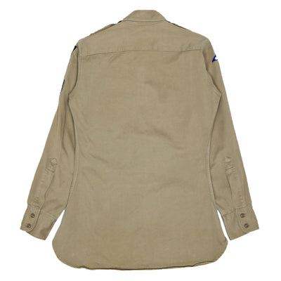 Vintage 40s US Army Khaki Cotton Twill Military Field Shirt S / XS- BACK