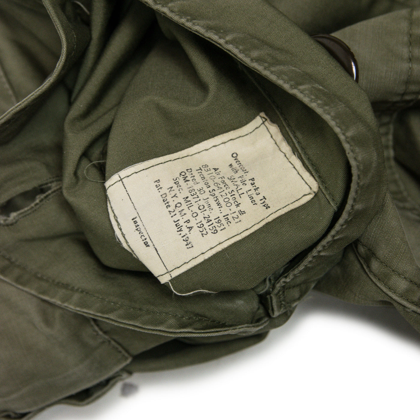 Vintage M-47 50s US Army Extreme Cold Weather Parka Jacket Overcoat S internal label
