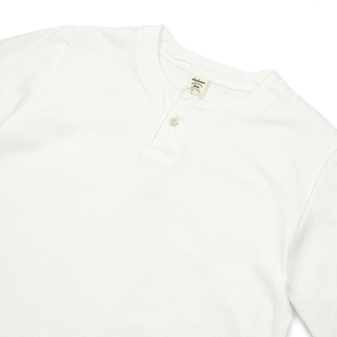 Jackman Henley Neck T-Shirt White Chest