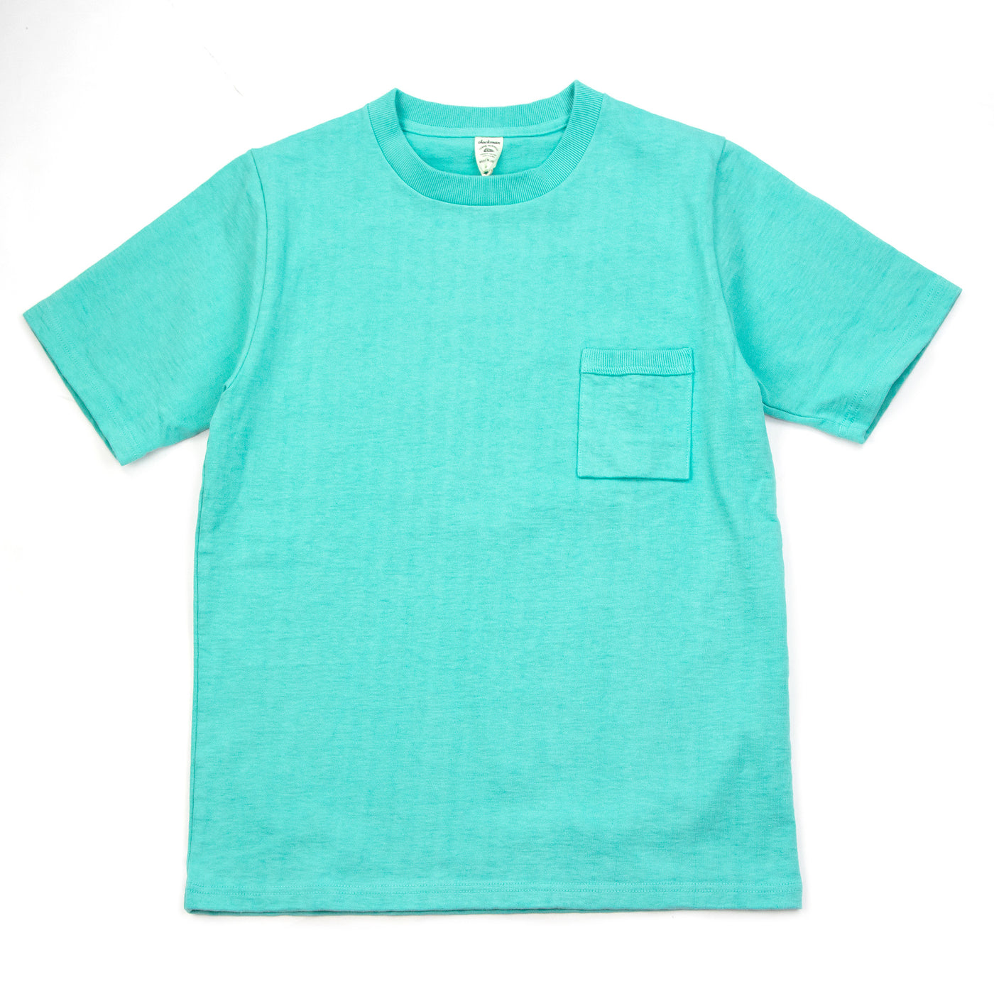Jackman Dotsume Pocket T-Shirt Turquoise Blue Front 