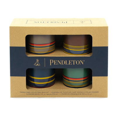 Pendleton 12oz Blanket Stripe Ceramic Mug 4 pack