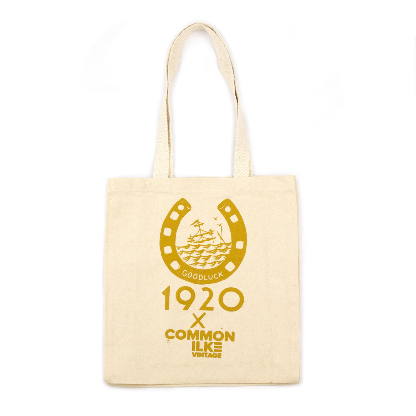 1920 Tattoo X COMMON ILKE VINTAGE Good Luck Gold Tote Bag