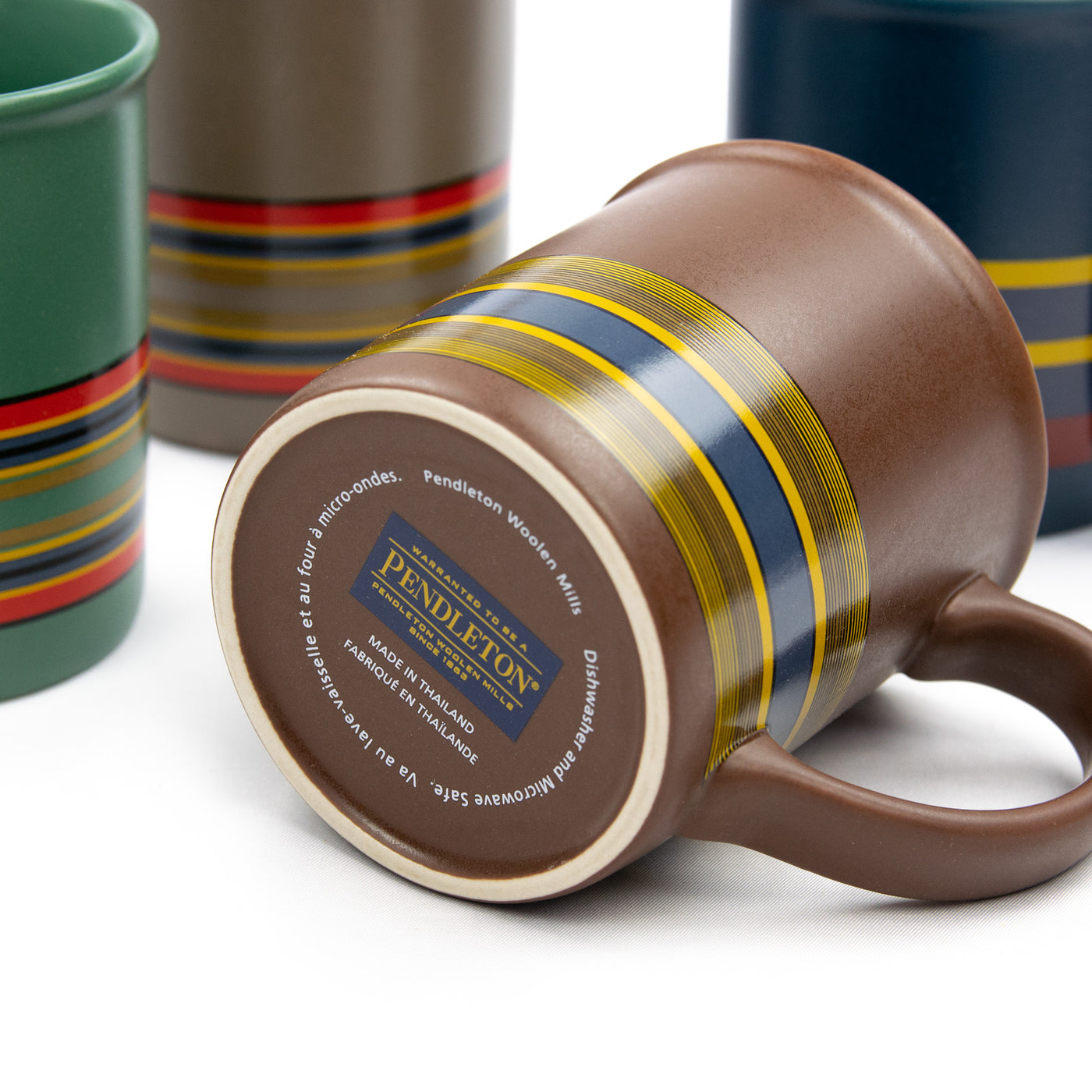 Pendleton 12oz Blanket Stripe Ceramic Mug 4 pack