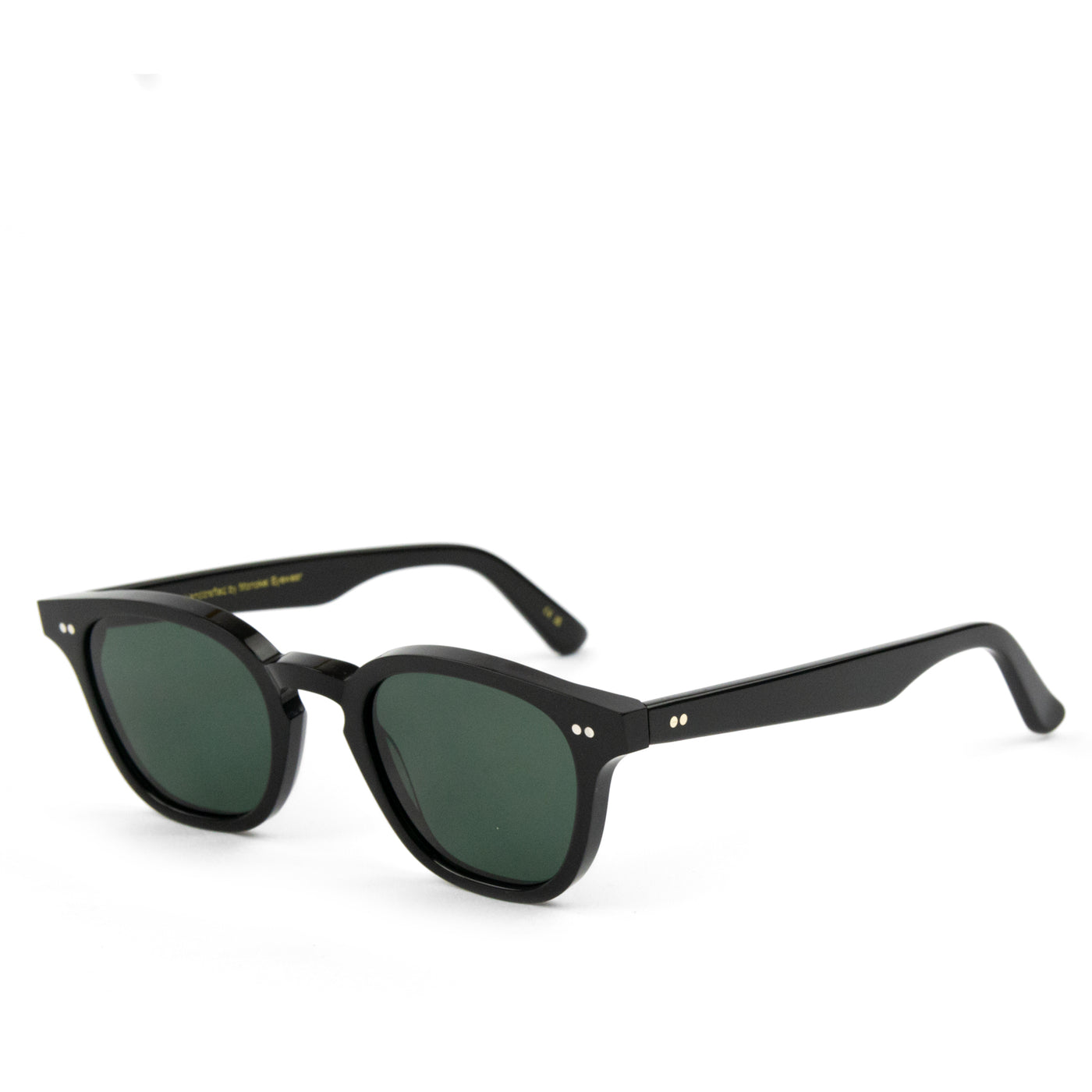 Monokel River Black Sunglasses Green Solid Lens SIDE 