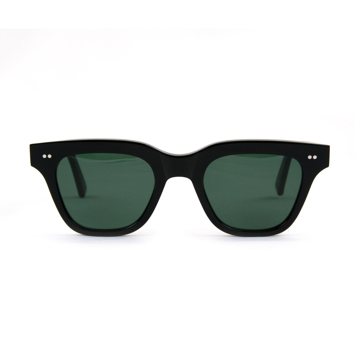 Monokel Ellis Black Sunglasses Green Solid Lens FRONT